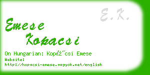emese kopacsi business card